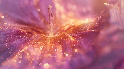 Gleaming Glow: Macro shot capturing the glittery brilliance of Ipomoea alba petals, radiating a celestial light. - obrazy, fototapety, plakaty