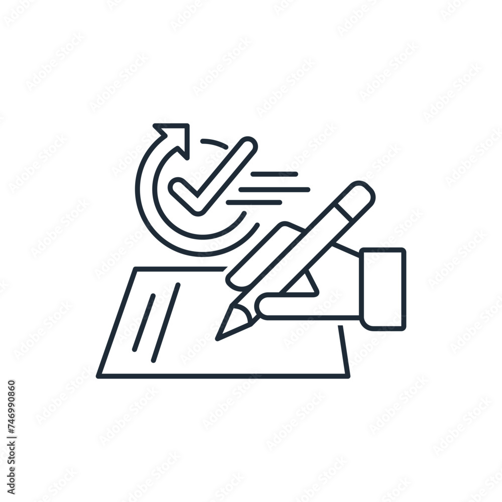Poster make changes to the document. change the rules.adaptation to new realities. vector linear icon isola