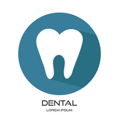 simple clip art human Tooth Icon vector illustration isolated on a white background. creative dental logo icon vector design template - EPS 10