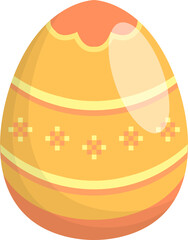 Painted and decorated Easter eggs, colorful, geometric image, vector illustration or icon or element