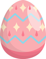 Painted and decorated Easter eggs, colorful, geometric image, vector illustration or icon or element