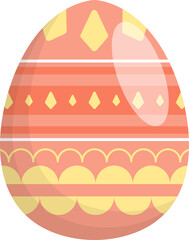 Painted and decorated Easter eggs, colorful, geometric image, vector illustration or icon or element