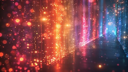 Obraz premium Art made from the light of different stars.