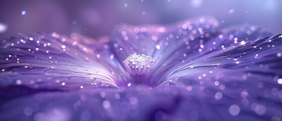 Starlit Splendor: Each petal of the Ipomoea alba flower sparkles like a star in the night sky,...