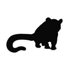 vector silhouette design of a sugar glider animal