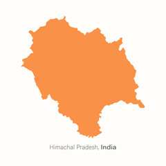 Fototapeta na wymiar Himachal Pradesh, India map vector, illustration.