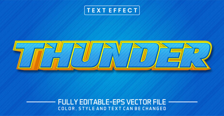 Editable Thunder text style effect - text style Concept