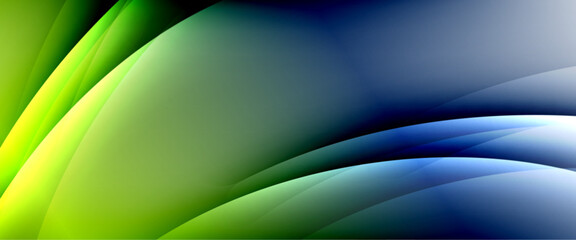 Dynamic flowing waves on gradient color background. Vector illustration For Wallpaper, Banner, Background, Card, Book Illustration, landing page