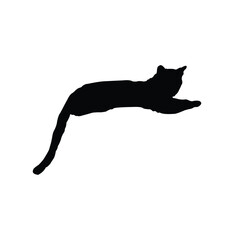 vector silhouette design of a cat animal