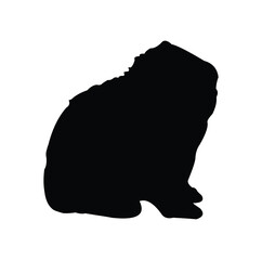 vector silhouette design of a dog animal