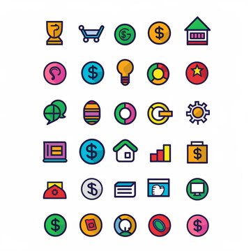 icons for web and finance