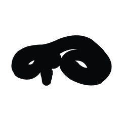 vector silhouette design of a python animal