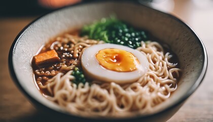 view of aesthetic fresh ramen with naruto background image