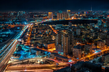 A view from Moscow city tower, Russia