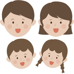 행복한 가족 일러스트 happy family