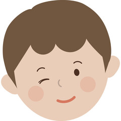 smile children face 웃는 어린이 얼굴 일러스트