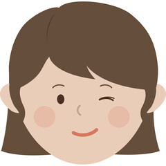 Fototapeta premium smile children face 웃는 어린이 얼굴 일러스트