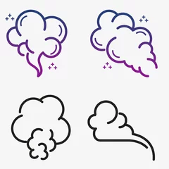 Foto op Canvas Cloud template vector icon illustration design © Aanand