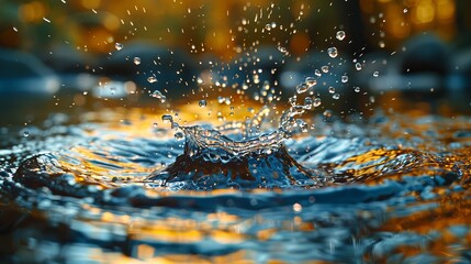 The concept World Water Day background. Nature background. Symbolizing sustainable energy generation.