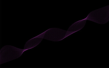 Abstract wave lines background with DNA effect
