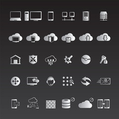 Virtual Private Network vector icons set. 24 VPN editable vector icons for video, mobile apps, Web sites and print projects.