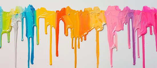 dripping colorful paint