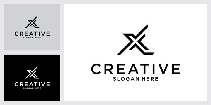 Initial letter X monogram logo design vector.
