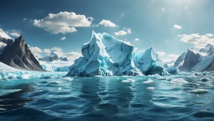Foto op Plexiglas Crisis concept Global warming and melting glaciers © Prinxe
