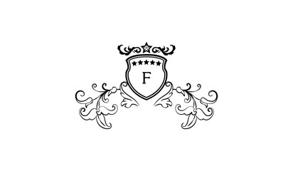 Crown Star Leaves Alphabetical Logo