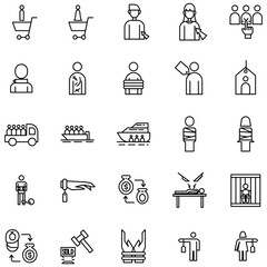 Human Trafficking Icon in Line Style Perfect for Presentation and any Purpose