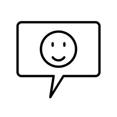 talking about good mood line icon