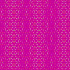 Abstract geometric polka dot seamless pattern White green orange polka dots on a vibrant pink magenta background