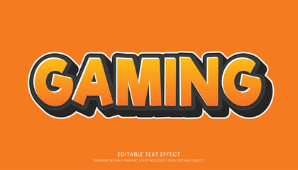 Fototapeta na wymiar gaming editable text effect template vector design with abstract style