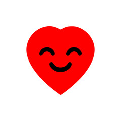 happy smile love emoji emoticon vector illustration template design