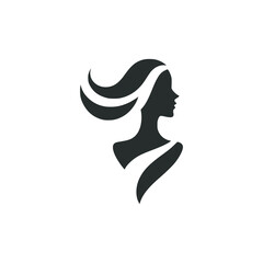 woman logo beauty vector illustration template design