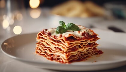 view of aesthetic fresh lasagna background image