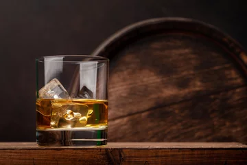 Tapeten Scotch whiskey glass © karandaev