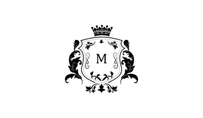 Luxury Crown Loin Shaped Head Alphabetical Logo