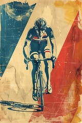 French cycling race vintage poster.
