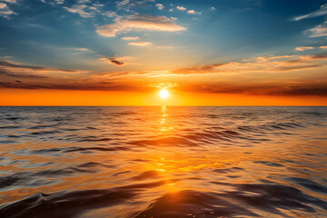 Naklejka na ściany i meble Spectacular Sunset Reflections Over the Dramatic Landscape of the Atlantic Ocean