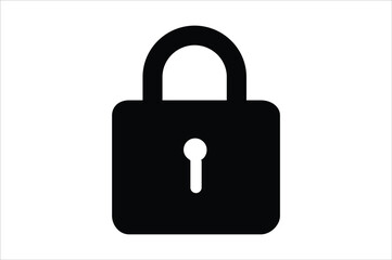 lock icon flat vector icon security concept