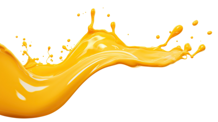 Melted cheese splash cut out