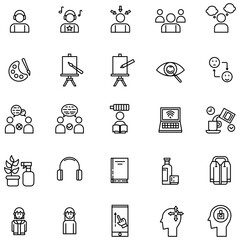 Introvert Icon in Line Style Perfect for Presentation and any Purpose