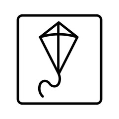 kite spot line icon