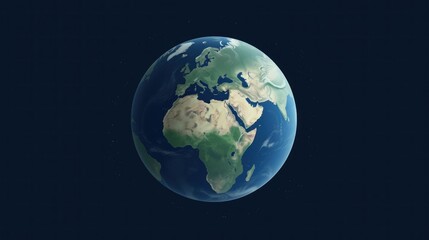 Planet Earth from Space Showing Africa and Europe