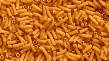 Pipe pasta seamless pattern, closeup food repeated background