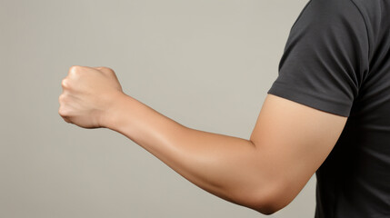Human Arm with Clenched Fist Showing Strength