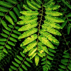 Fern leaf in the forest nature concept green macro photography