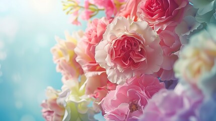 wedding flower backdrop background, colorful background, fresh rose, bunch of flower, generative ai