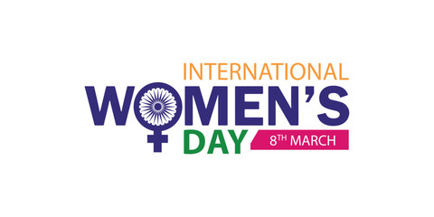 International Women's Day of the India, India theme concept creative design for the women's day, Campaign theme- #InspireInclusion, Females for feminism, independence, sisterhood, empowerment - obrazy, fototapety, plakaty